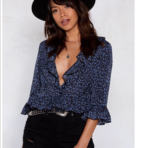 Nasty Gal Tops - Cheetah top